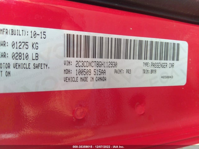 Dodge CHARGER R/T 2016 2C3CDXCT8GH112930 Image 10