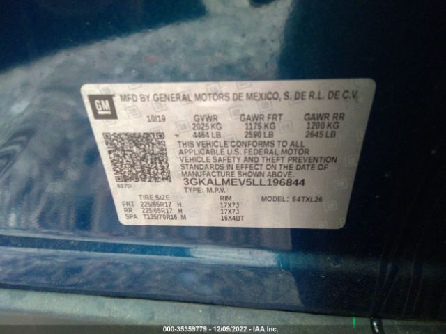 3GKALMEV5LL196844 GMC Terrain Sle