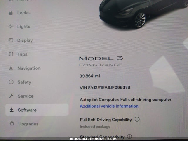Tesla Model 3 Range Battery 2018 5YJ3E1EA6JF095379 Image 8