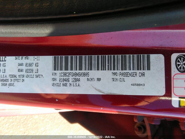 Chrysler 200 Limited 2011 1C3BC2FGXBN503805 Image 9