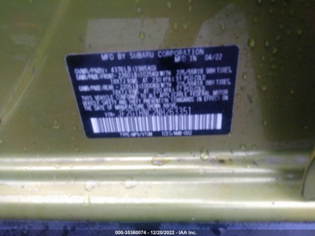 JF2GTHNC2NH263351 Subaru Crosstrek Limited