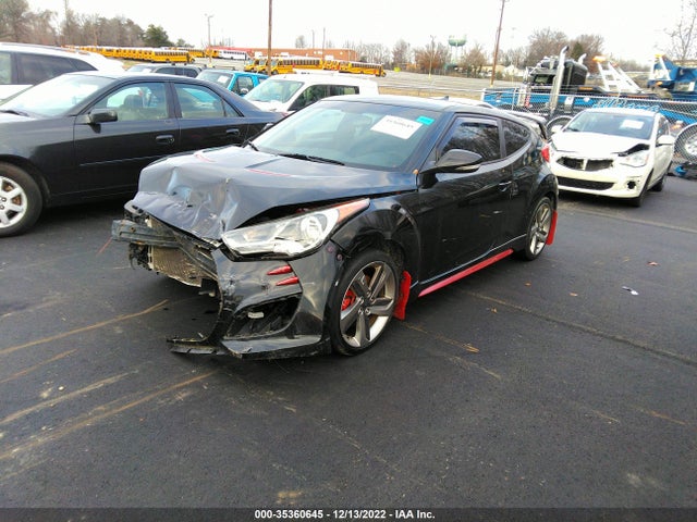 2013 HYUNDAI VELOSTER TURBO W/BLACK INT VIN: KMHTC6AEXDU153559