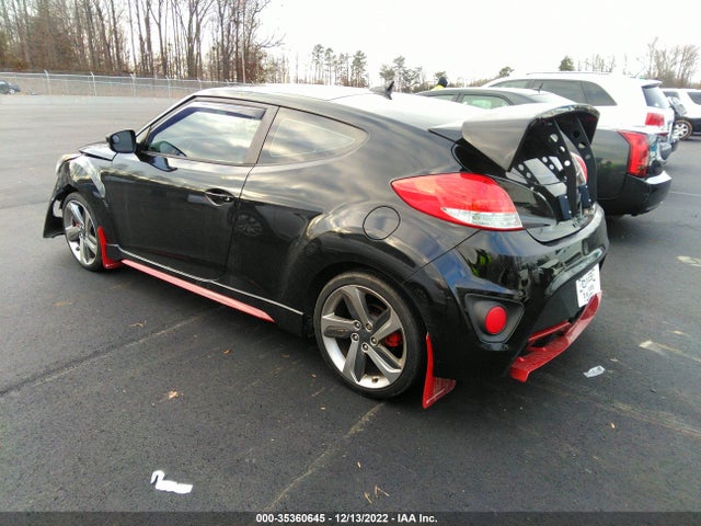 2013 HYUNDAI VELOSTER TURBO W/BLACK INT VIN: KMHTC6AEXDU153559