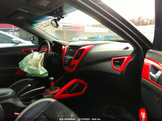 2013 HYUNDAI VELOSTER TURBO W/BLACK INT VIN: KMHTC6AEXDU153559