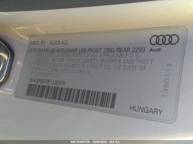 2015 Audi A3, VIN: WAUEFGFF0F1125976