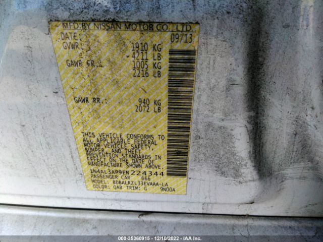 1N4AL3AP9EN224344 Nissan Altima 2.5 S