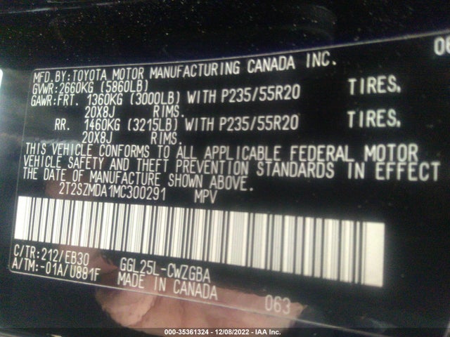 2021 Lexus RX, VIN: 2T2SZMDA1MC300291