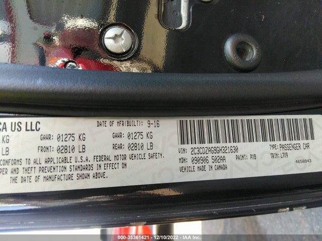 Dodge Challenger Sxt 2016 2C3CDZAG9GH321630 Image 9