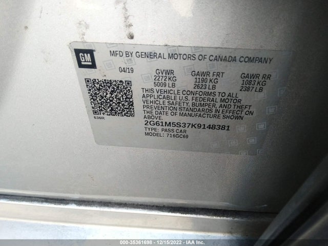 Cadillac XTS LUXURY 2019 2G61M5S37K9148381 Image 11