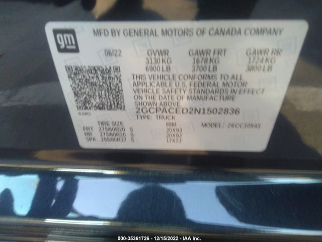 Chevrolet Silverado 1500 Lt 2022 2GCPACED2N1502836 Image 9