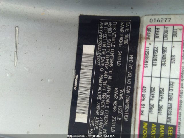 YV1MC68207J016277 Volvo C70