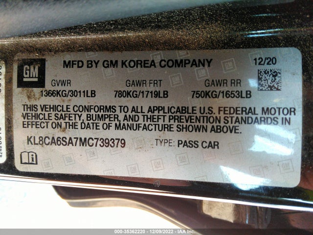 Chevrolet SPARK LS 2021 KL8CA6SA7MC739379 Image 9