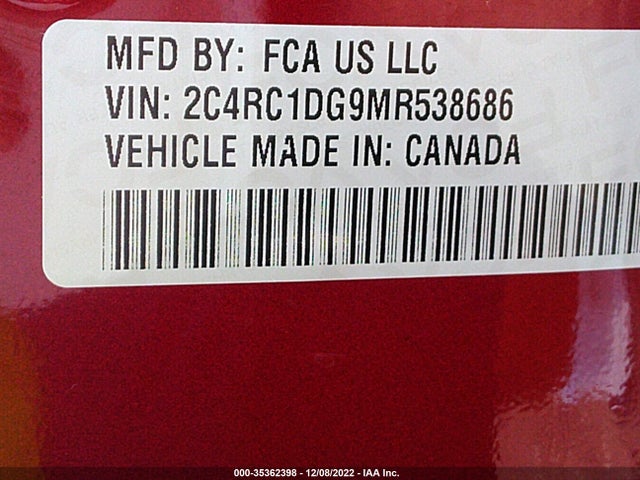 2021 Chrysler Voyager, VIN: 2C4RC1DG9MR538686