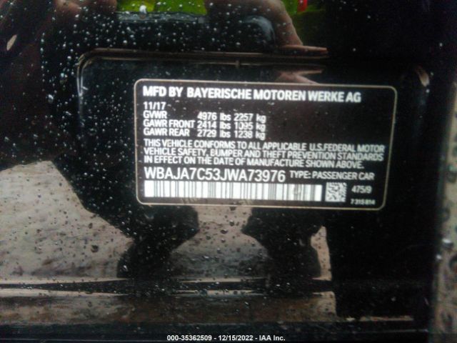 WBAJA7C53JWA73976 BMW 5 Series 530i Xdrive