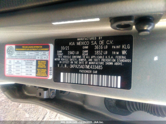 2021 Kia Rio, VIN: 3KPA25AD7ME433485