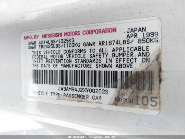JA3AM84J2XY002028 Mitsubishi 3000gt Sl