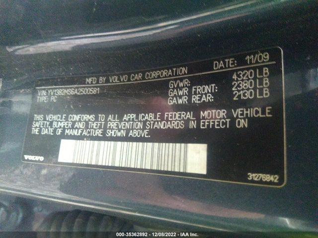 YV1382MS6A2500581 Volvo S40