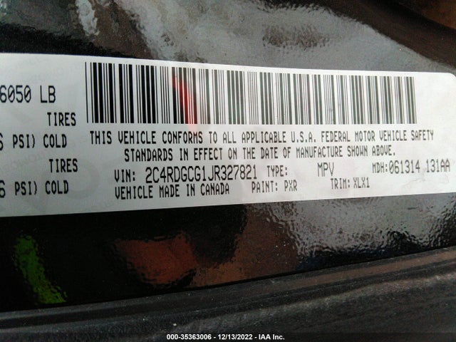 Dodge Grand Caravan Sxt 2018 2C4RDGCG1JR327821 Image 9