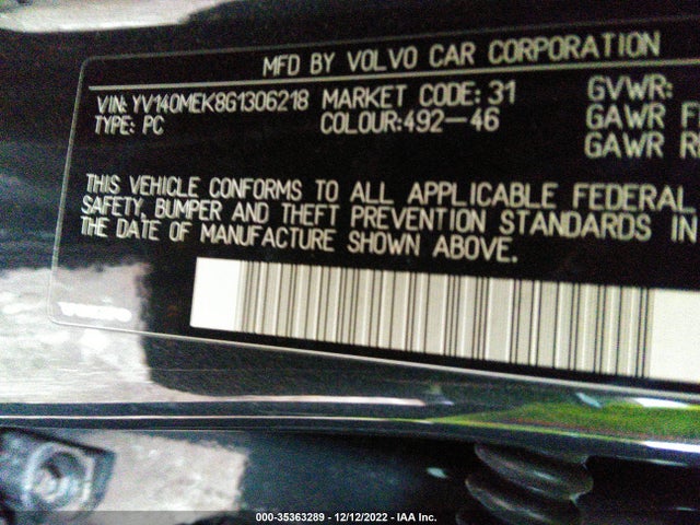 2016 Volvo V60, VIN: YV140MEK8G1306218