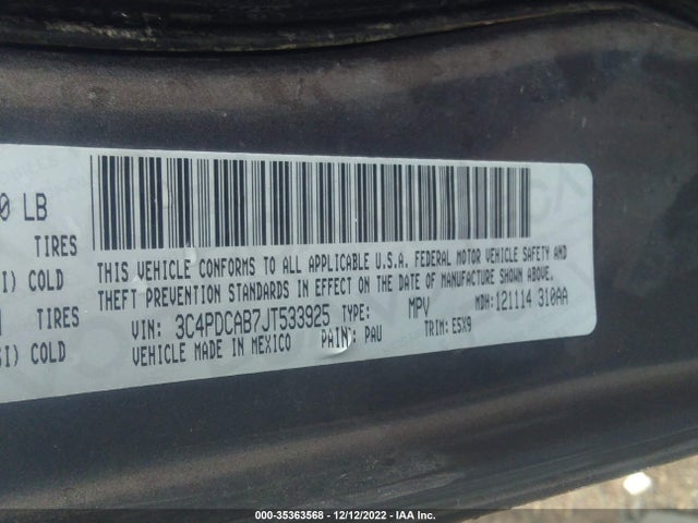 Dodge JOURNEY SE 2018 3C4PDCAB7JT533925 Image 9