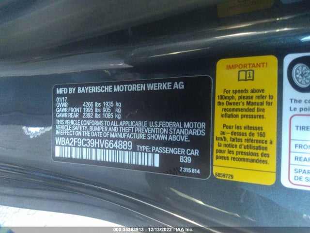 BMW 2 Series 230i 2017 WBA2F9C39HV664889 Image 10