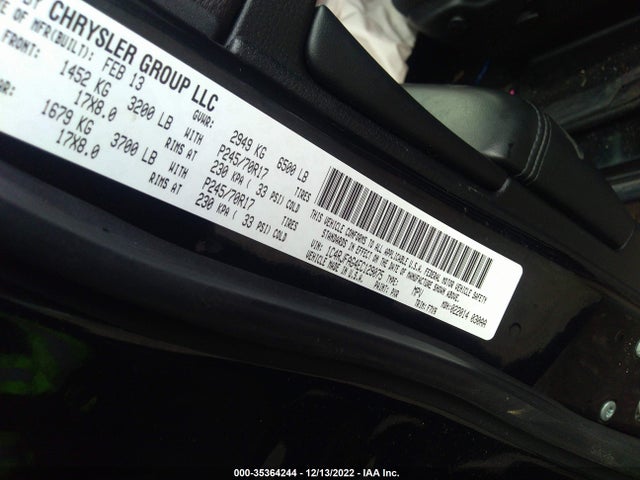 2014 JEEP GRAND CHEROKEE LAREDO VIN: 1C4RJFAG4EC129075