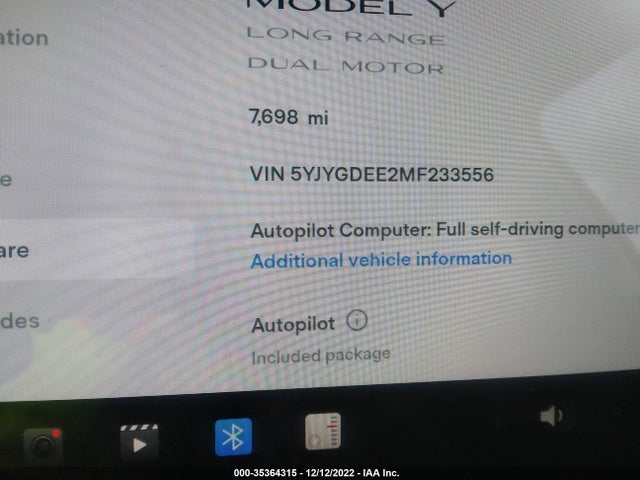 Tesla Model Y Long Range 2021 5YJYGDEE2MF233556 Image 7