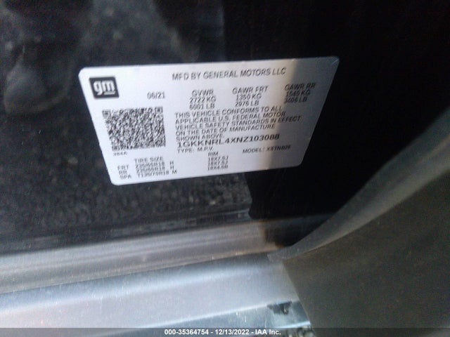 GMC ACADIA SLE 2022 1GKKNRL4XNZ103088 Image 9