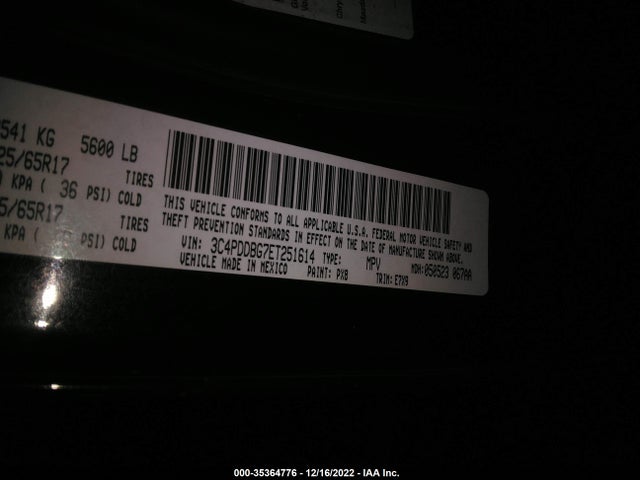 Dodge Journey Sxt 2014 3C4PDDBG7ET251614 Image 9