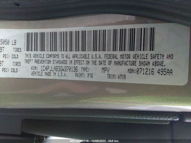 1C4PJLAB3GW370136 Jeep Cherokee Sport