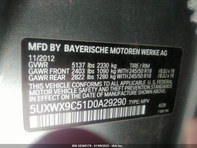 5UXWX9C51D0A29290 BMW X3 Xdrive28i