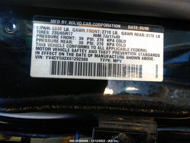 Volvo XC90 2006 YV4CY592X61292389 Image 10