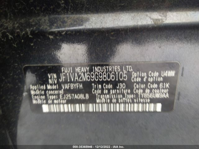 JF1VA2M69G9806105 Subaru Wrx Sti