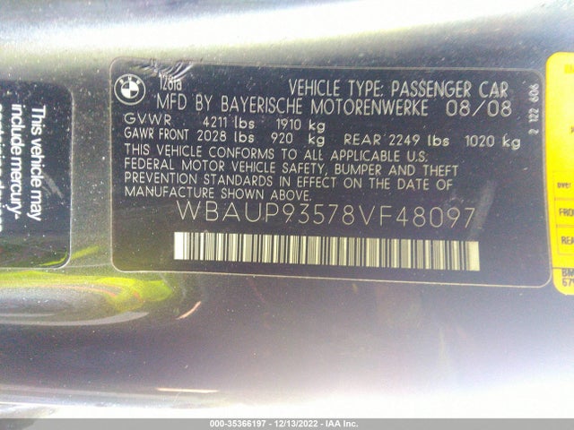 BMW 1 Series 2008 WBAUP93578VF48097 Image 10