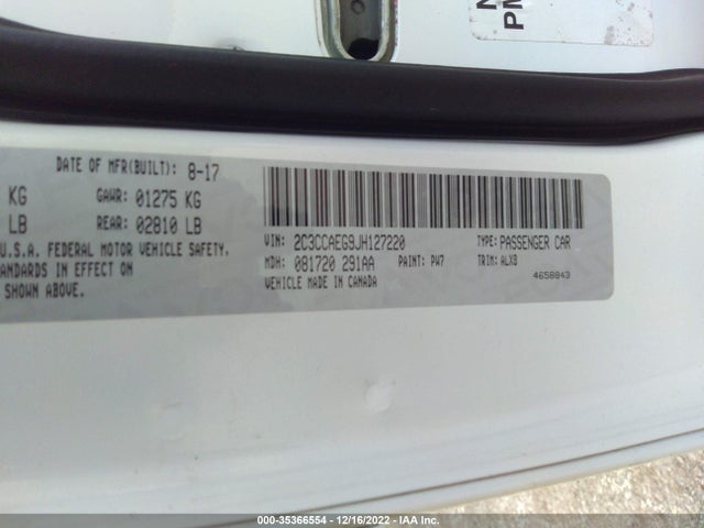 2C3CCAEG9JH127220 Chrysler 300 Limited