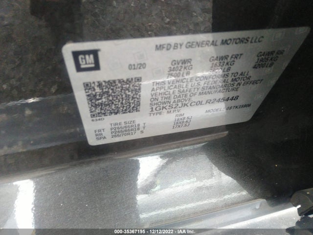 2020 GMC Yukon XL, VIN: 1GKS2JKC0LR245448