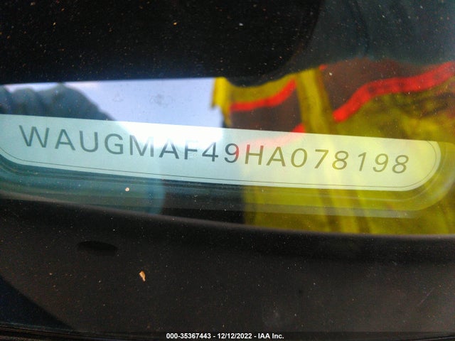 WAUGMAF49HA078198 Audi A4 Ultra Premium