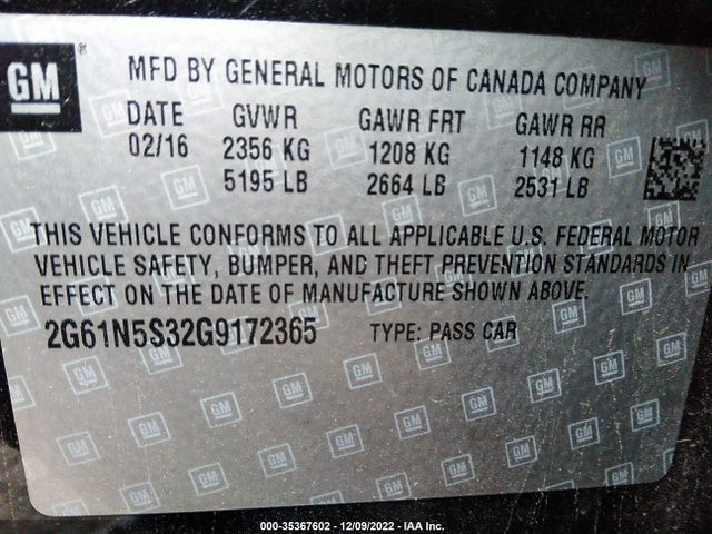 Cadillac Xts Luxury Collection 2016 2G61N5S32G9172365 Image 9