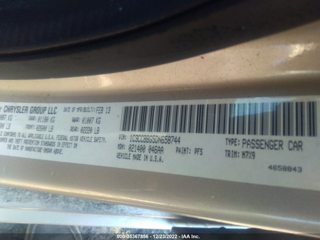 1C3CCBBG5DN658744 Chrysler 200 Touring