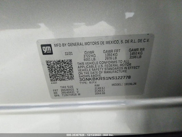 Chevrolet BLAZER RS 2022 3GNKBKRS1NS122778 Image 9