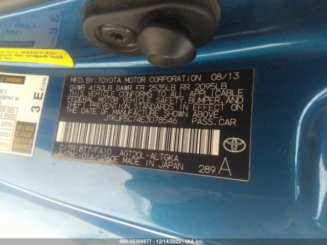 JTKJF5C74E3078546 Scion Tc 10 Series