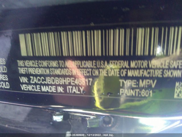 ZACCJBDB9HPE46817 Jeep Renegade Limited