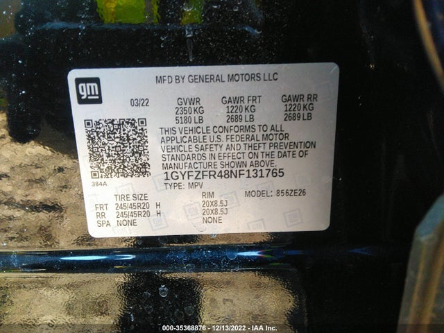 2022 Cadillac XT4, VIN: 1GYFZFR48NF131765