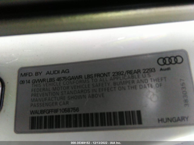 WAUBFGFF8F1058756 Audi S3/a3 2.0t Premium