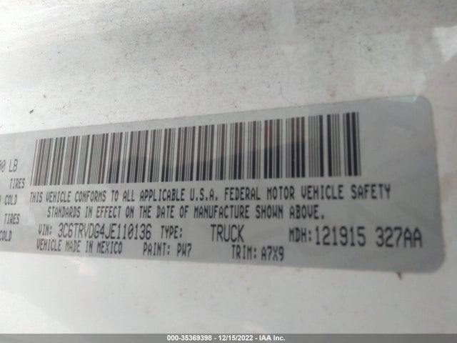 RAM Promaster Cargo Van 2018 3C6TRVDG4JE110136 Image 10