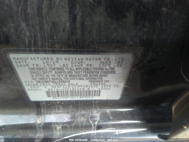2020 Nissan Versa, VIN: 3N1CN8FV6LL829312