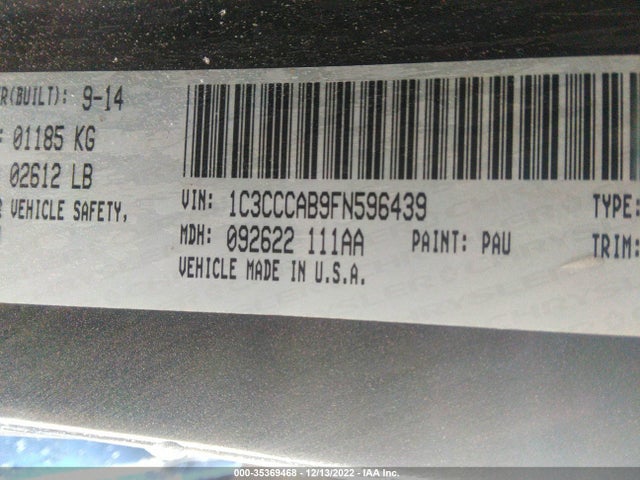 Chrysler 200 Limited 2015 1C3CCCAB9FN596439 Image 9