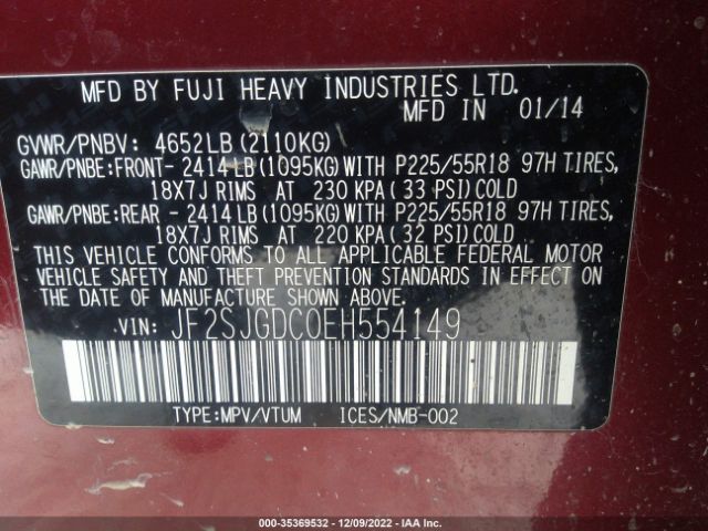 JF2SJGDC0EH554149 Subaru Forester 2.0xt Premium