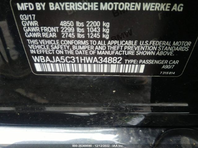WBAJA5C31HWA34882 BMW 5 Series 530i