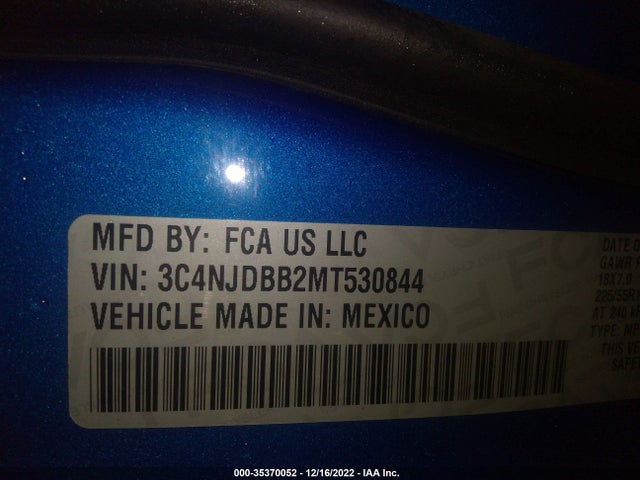 Jeep Compass Altitude 2021 3C4NJDBB2MT530844 Image 10